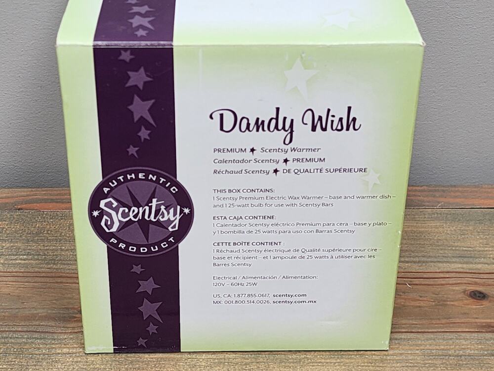 Scentsy Dandy Wish Wax Warmer Black Dandelion Ceramic 2015 Retired